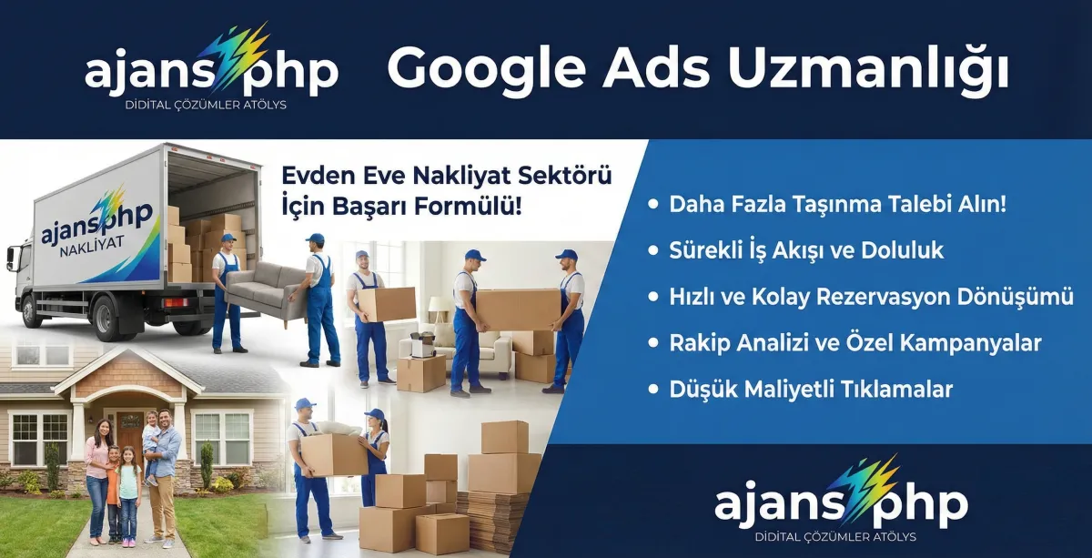 Evden Eve Nakliyat: Asansörlü & Sigortalı Taşımacılık Reklamları Google Reklamları